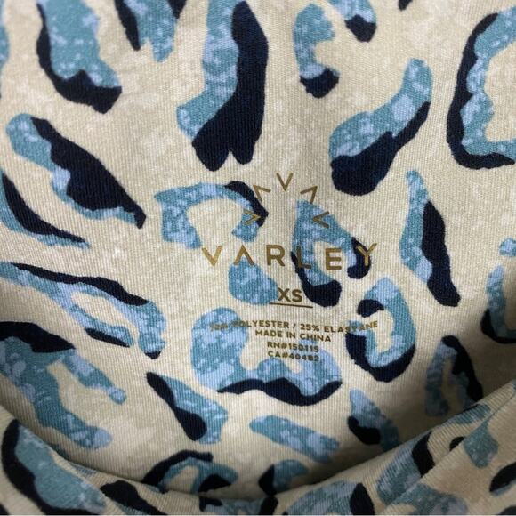 Varley Cream Blue&Black Century Animal Print Leggings Sz.XS - Picture 9 of 16